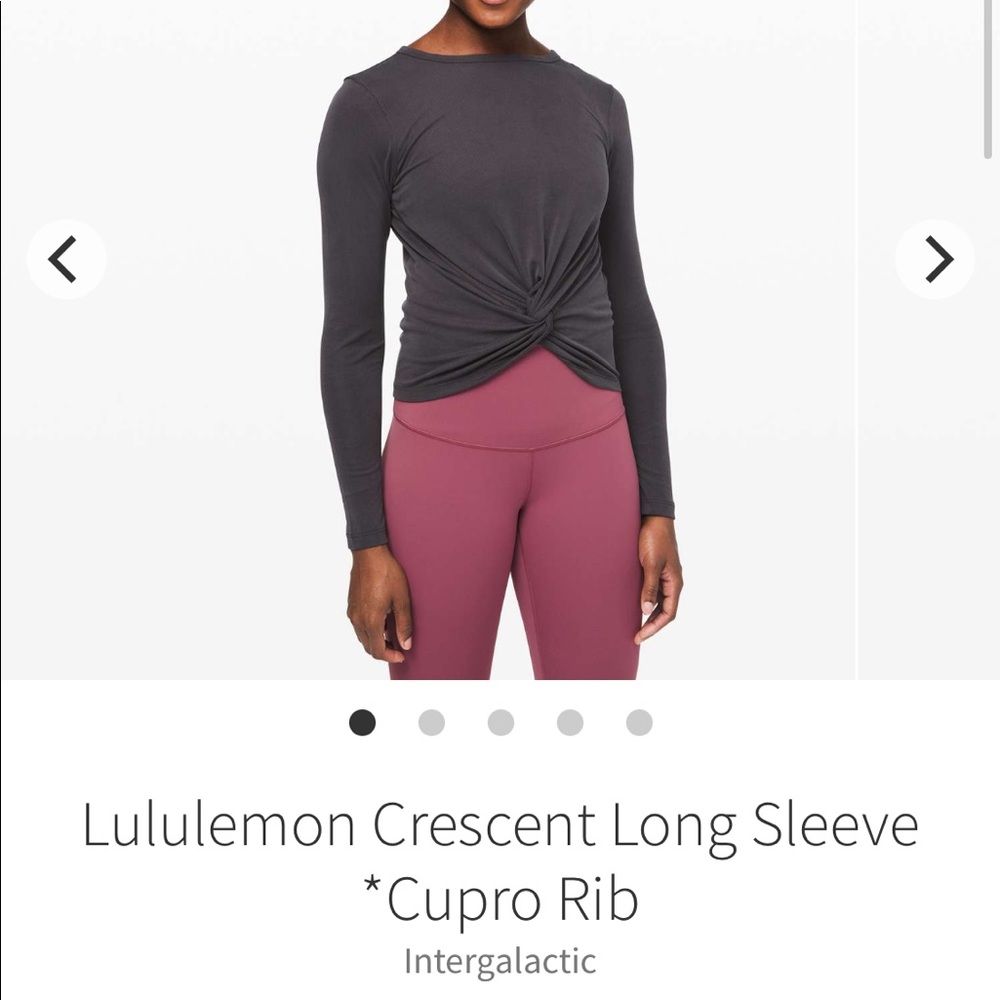 Lululemon Crescent Long Sleeve Cupro-Rib Size 2